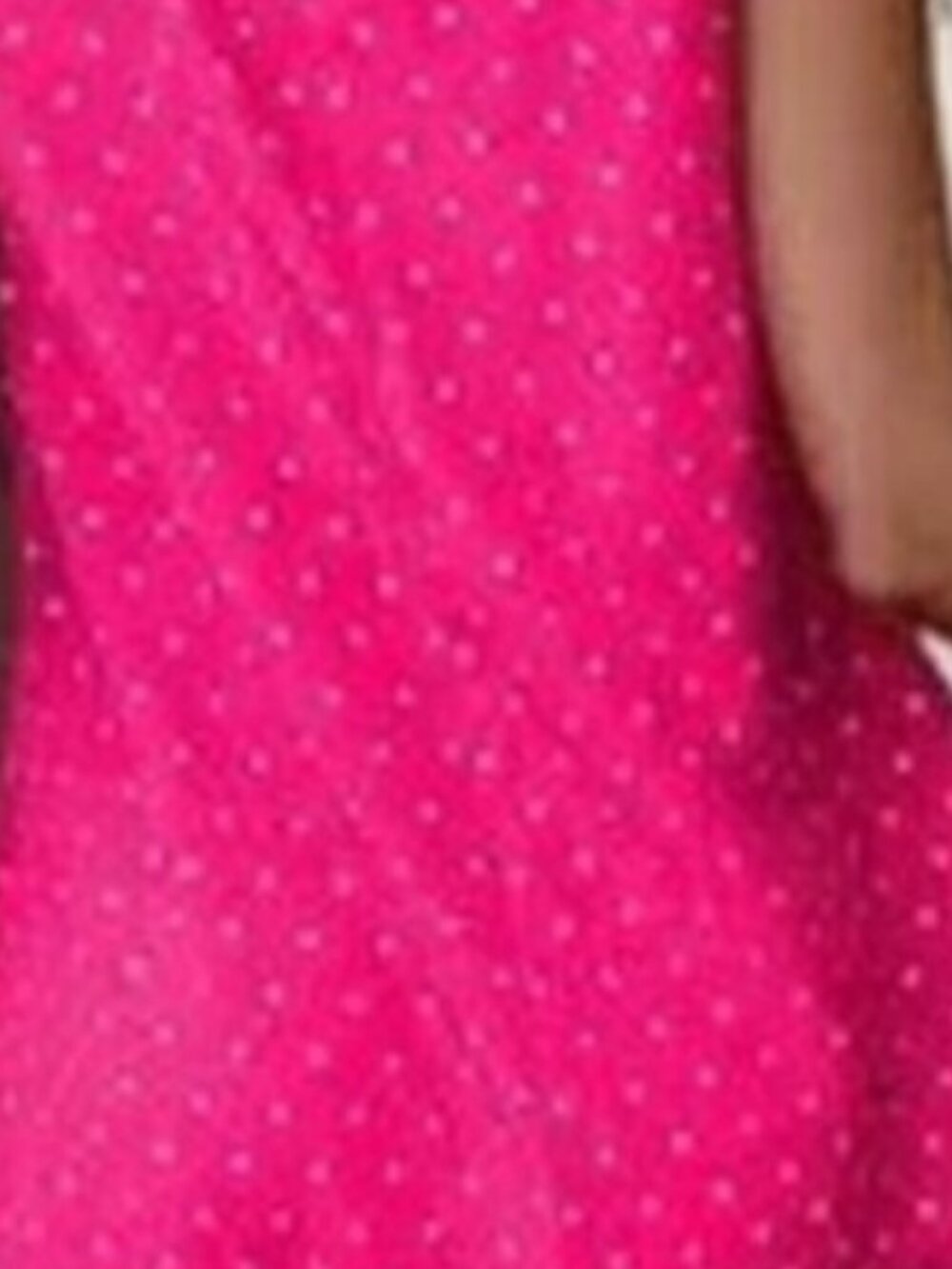 Heart Print Sleeveless Ruffle Hem Mini Dress